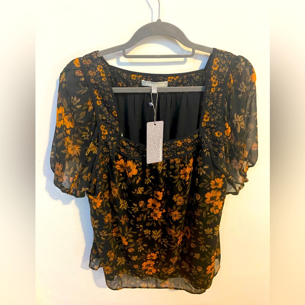 Daniel Rainn Square-neck Blouse, NWT